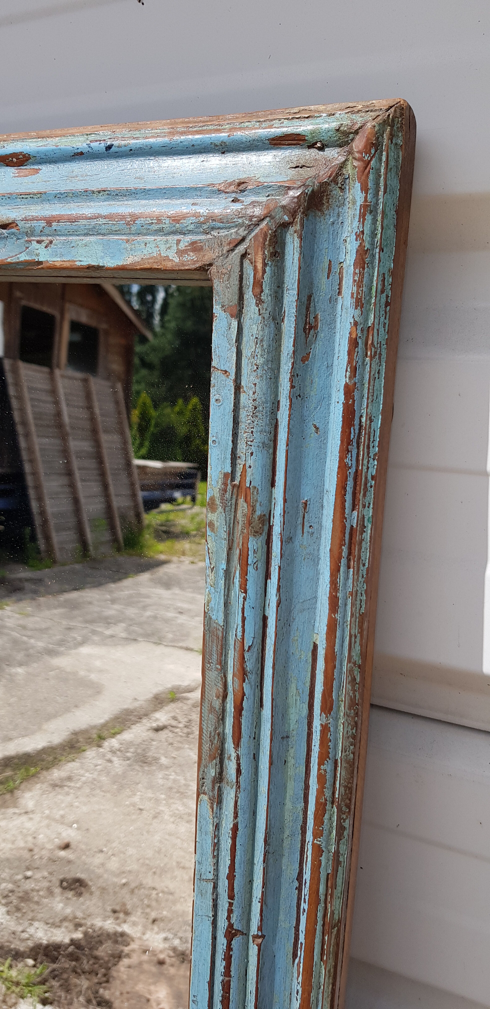 Old Burmese teak mirror 140x80cm