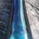 Ashtray and its pestle 6112 & candlestick 6146 Iridescent ceramic VERCERAM
