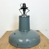 Industrial Grey Enamel Pendant Lamp from Siemens, 1930s