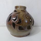 openwork stoneware vase