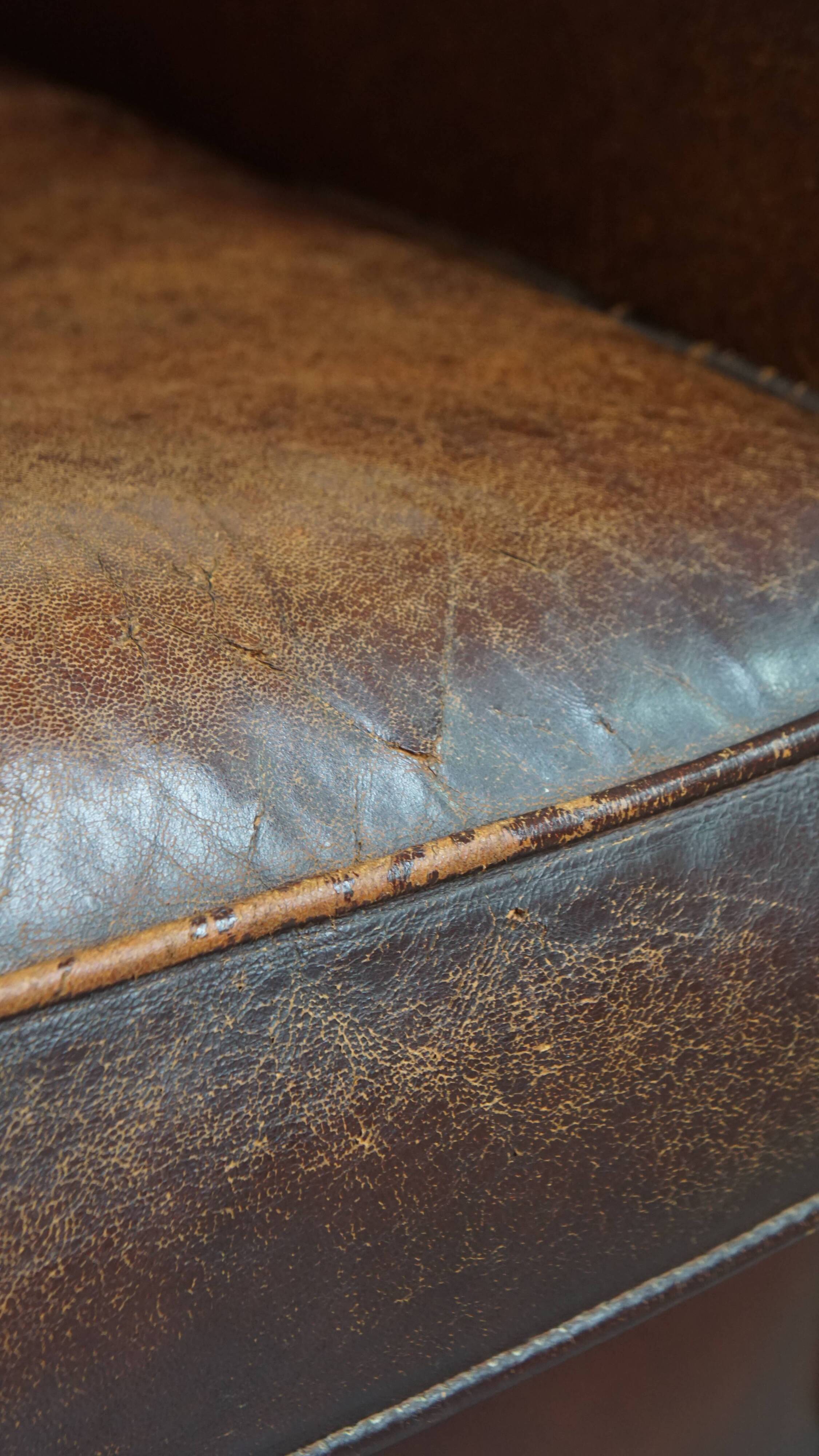 Sheepskin Leather Wingback Chair