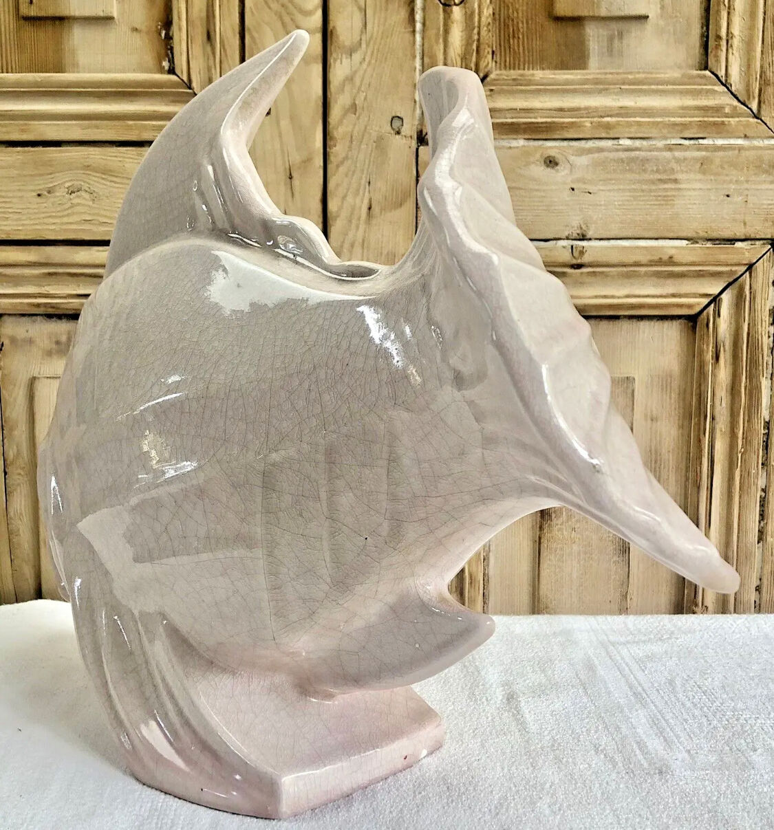 Cracked ceramic fish Art Deco Le Jan