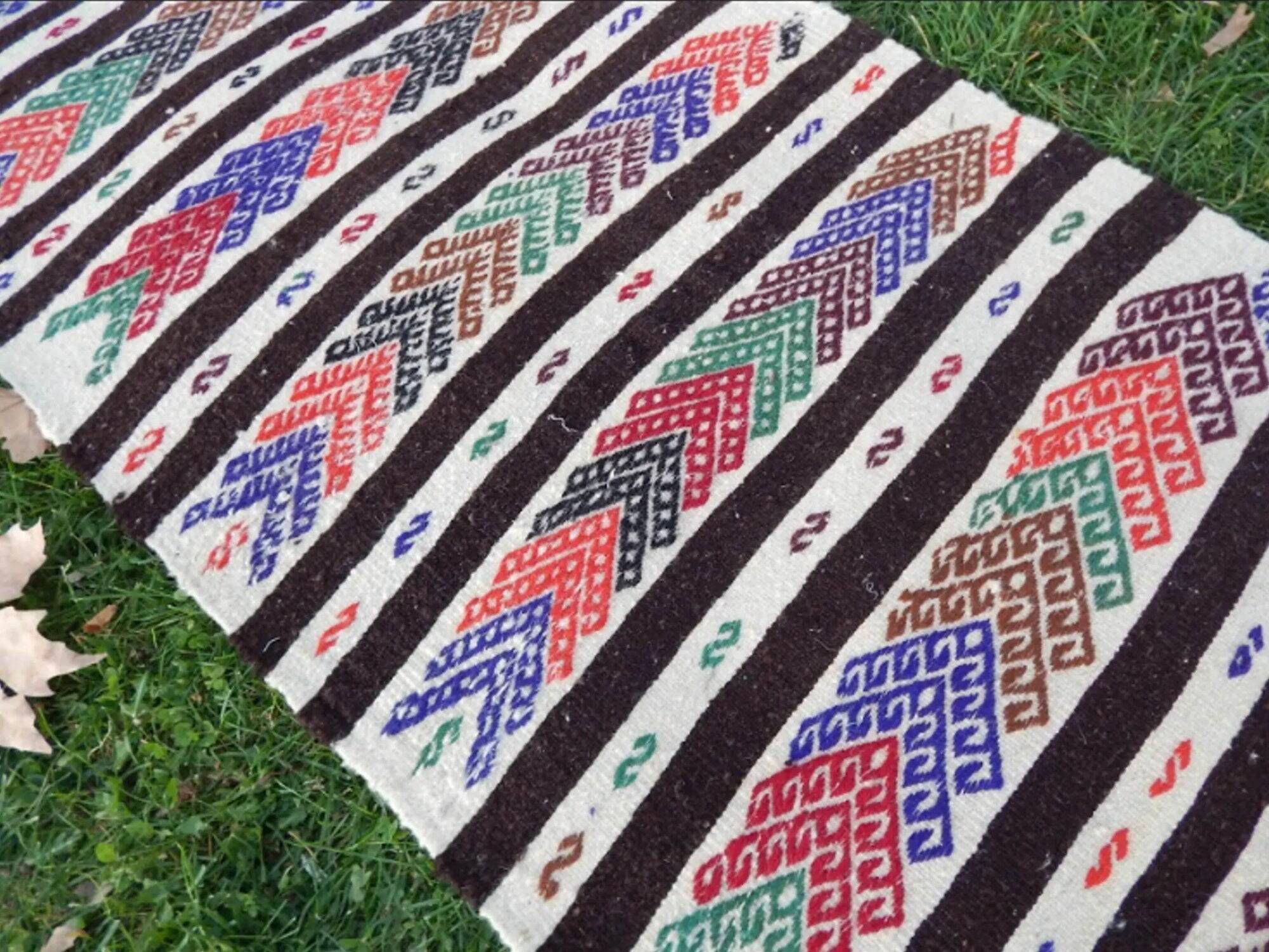 Vintage Turkish hallway rug 62x332 cm