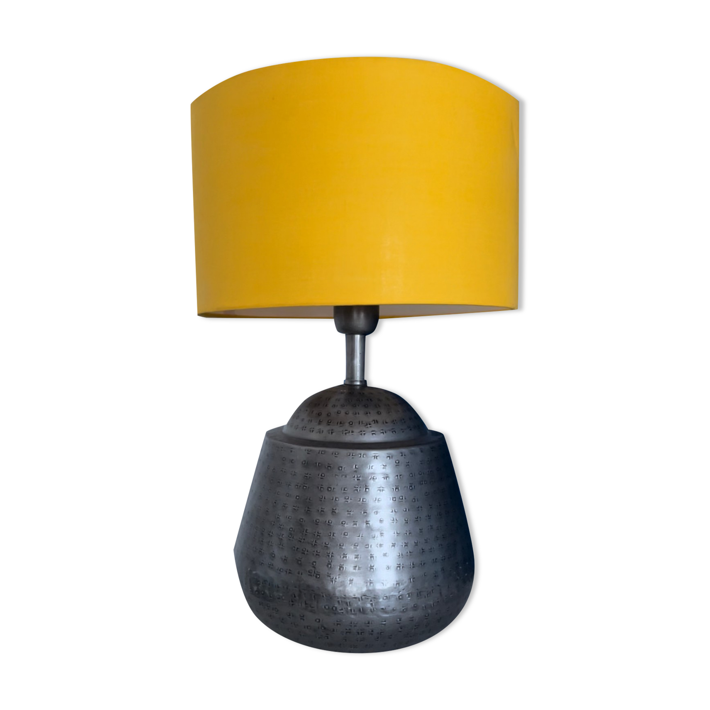 Metallic and yellow lamp