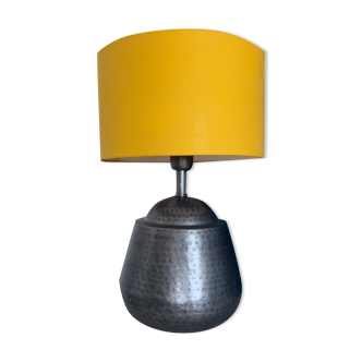 Metallic and yellow lamp