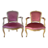 Paire de fauteuils cabriolet style Louis XV