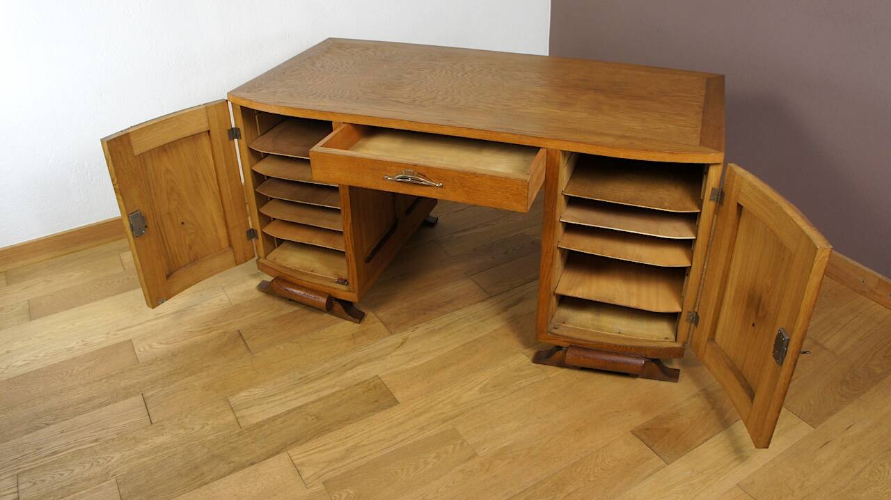 Bureau Art-Déco galbé 1930-1940