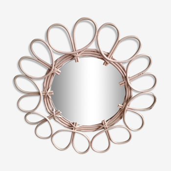 Rattan sun mirror