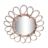 Miroir soleil rotin