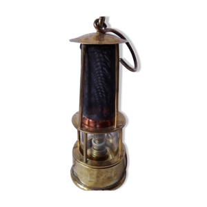 lampe de mineur en laiton