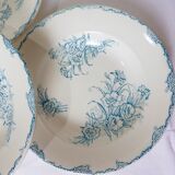 4 vintage hollow plates in iron earth from L&G model Carnations 220517