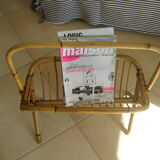 Porte revue vintage en bambou et osier