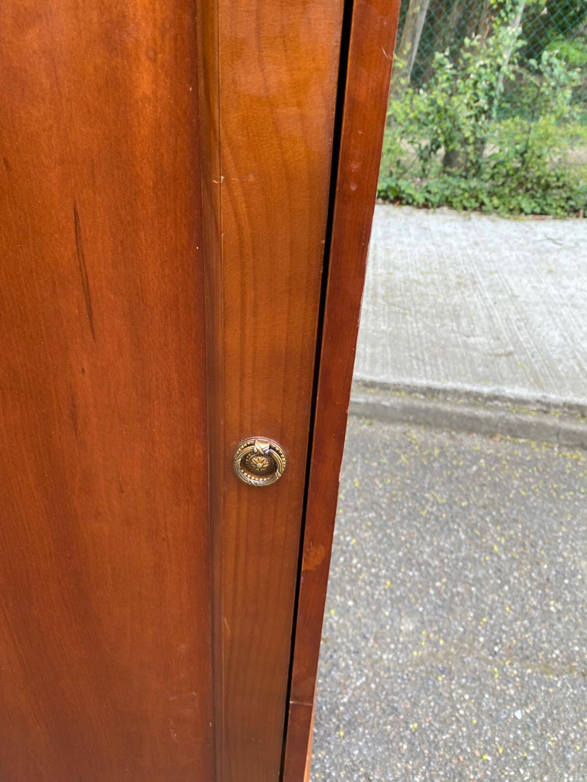 Louis Philippe wardrobe with a solid wood door.