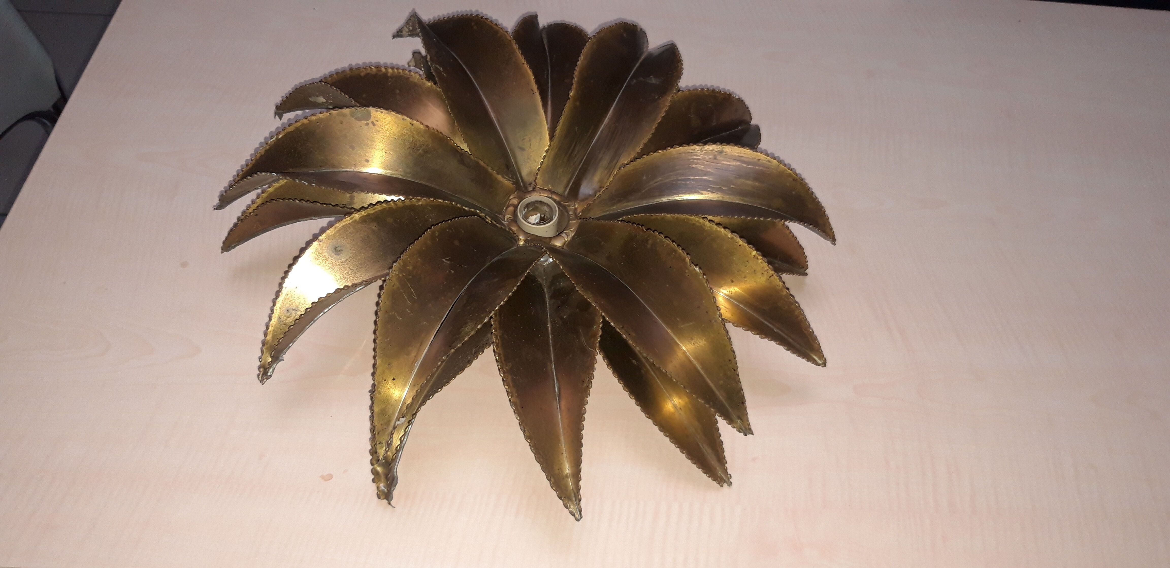 Maison Jansen aloe vera wall sconce