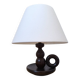 Turned wood table lamp