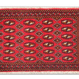 Bukhara rug red wool persian carpet 50x100cm