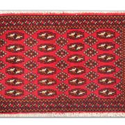 Bukhara rug red wool persian carpet 50x100cm