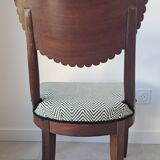 Pair of mahogany gondola chairs – Empire style – 20th century, restored