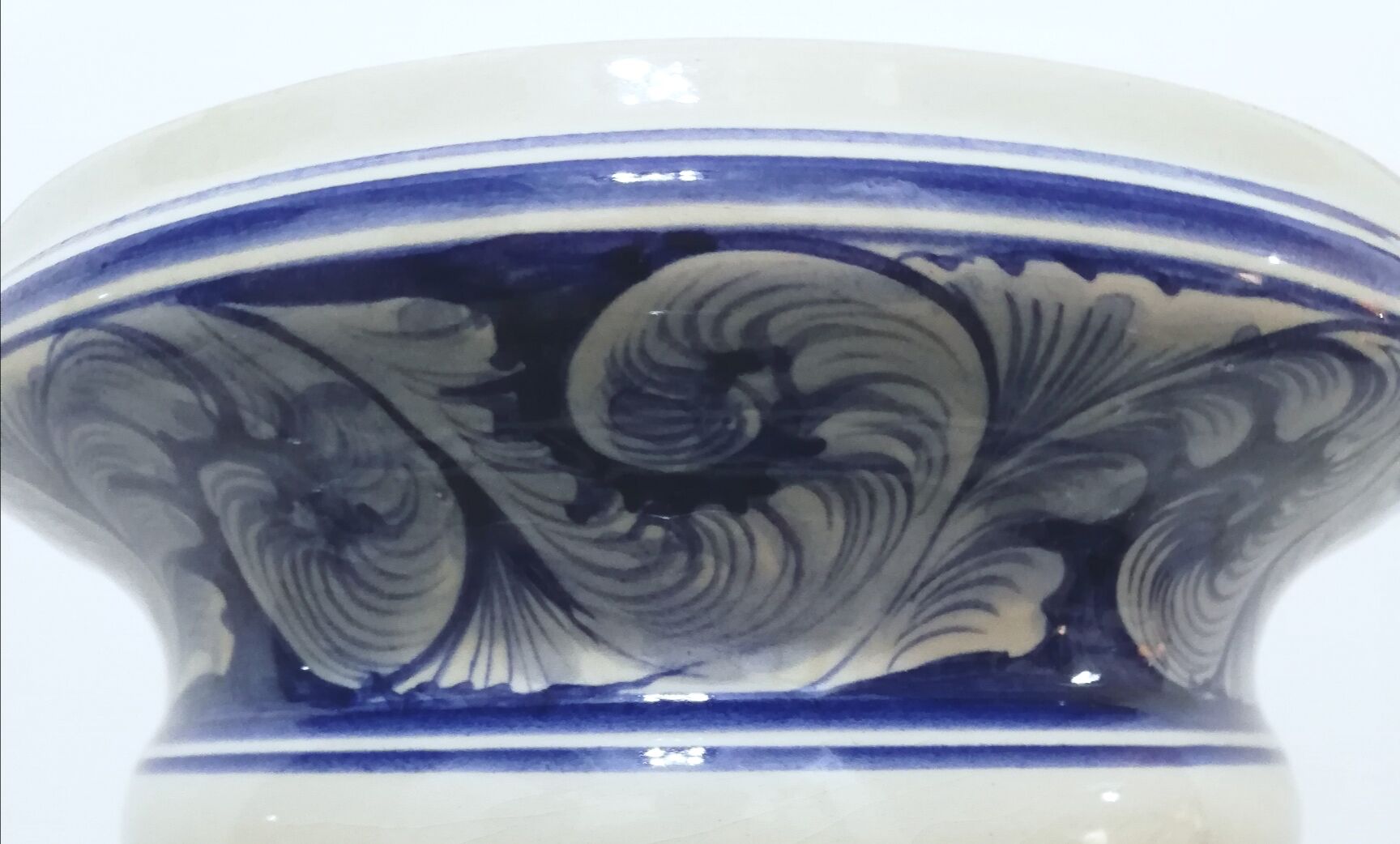 Vase turned earthenware height 49cm