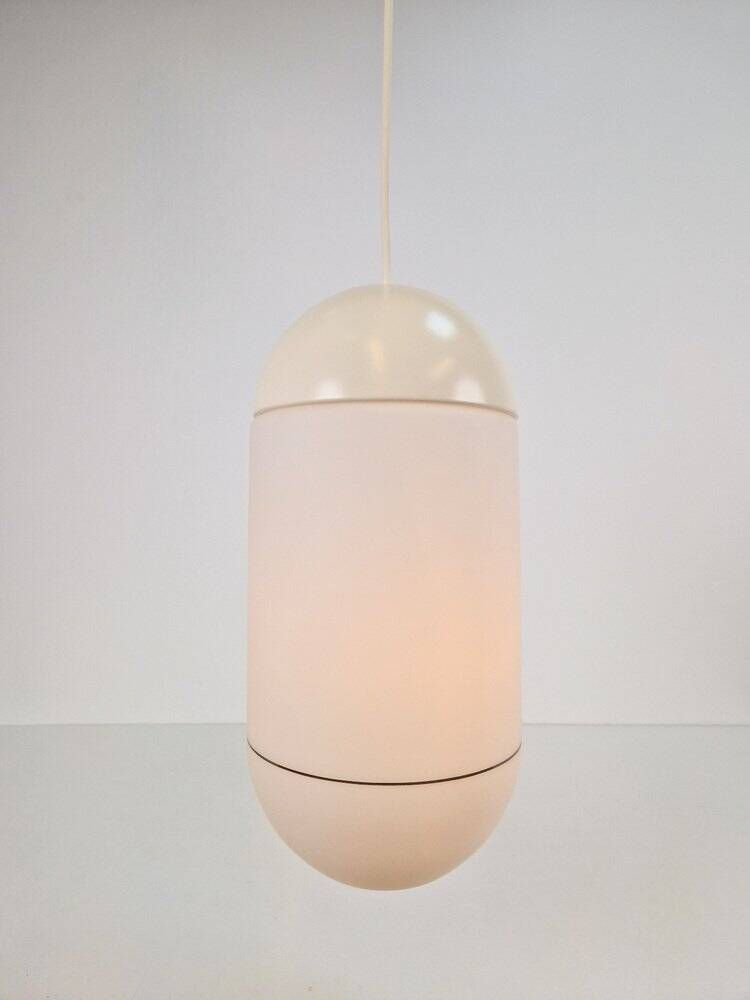 Vintage Pill Pendant Lamp in Milk Glass from Peill & Putzler, Germany, 1960s
