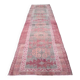 1960's Vintage Turkish Hand-Knotted Hallway Runner 91x354