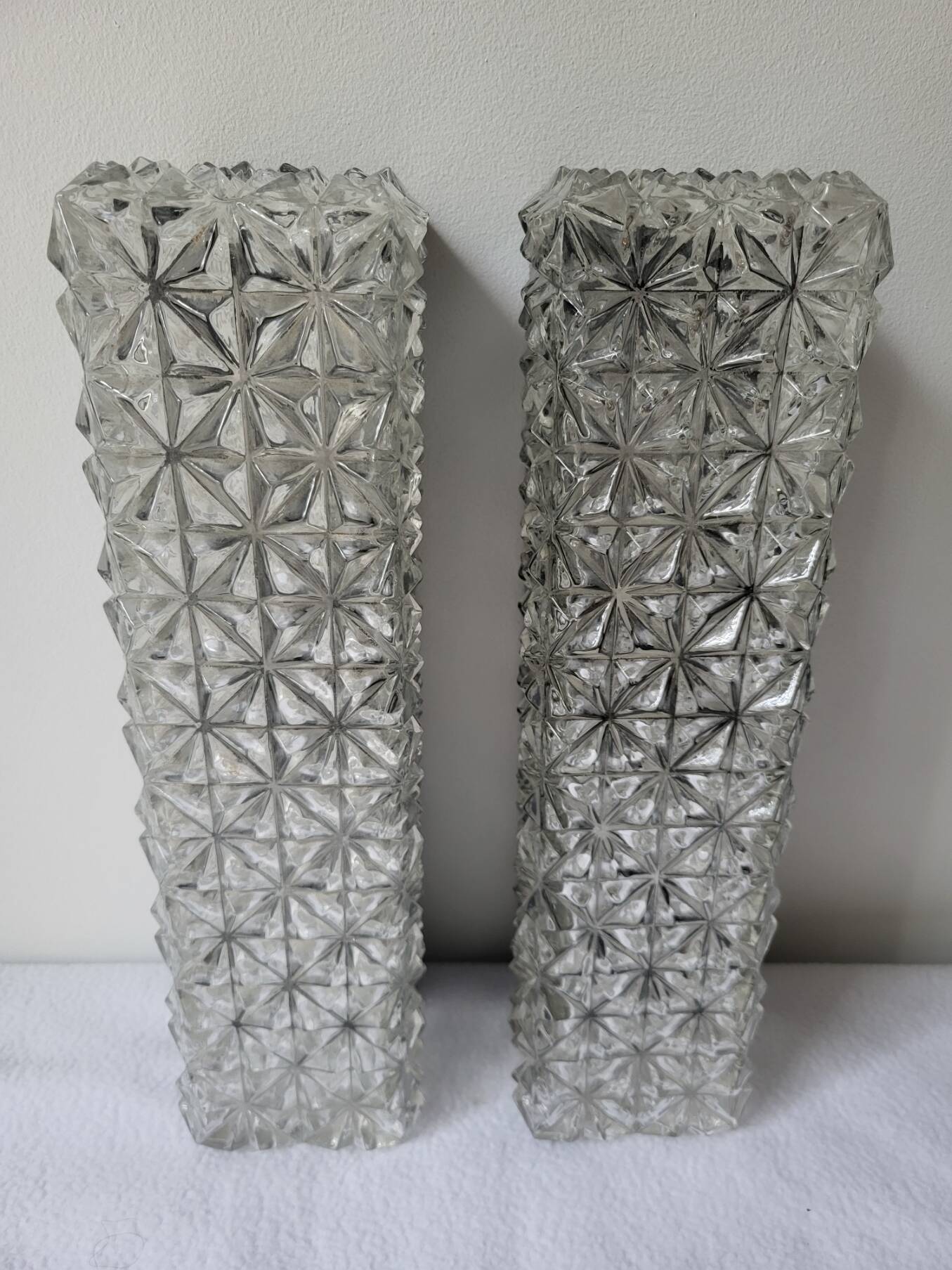 Erco Glass and Bakelite Wall Sconces 1960s, Set of 2 Vintage