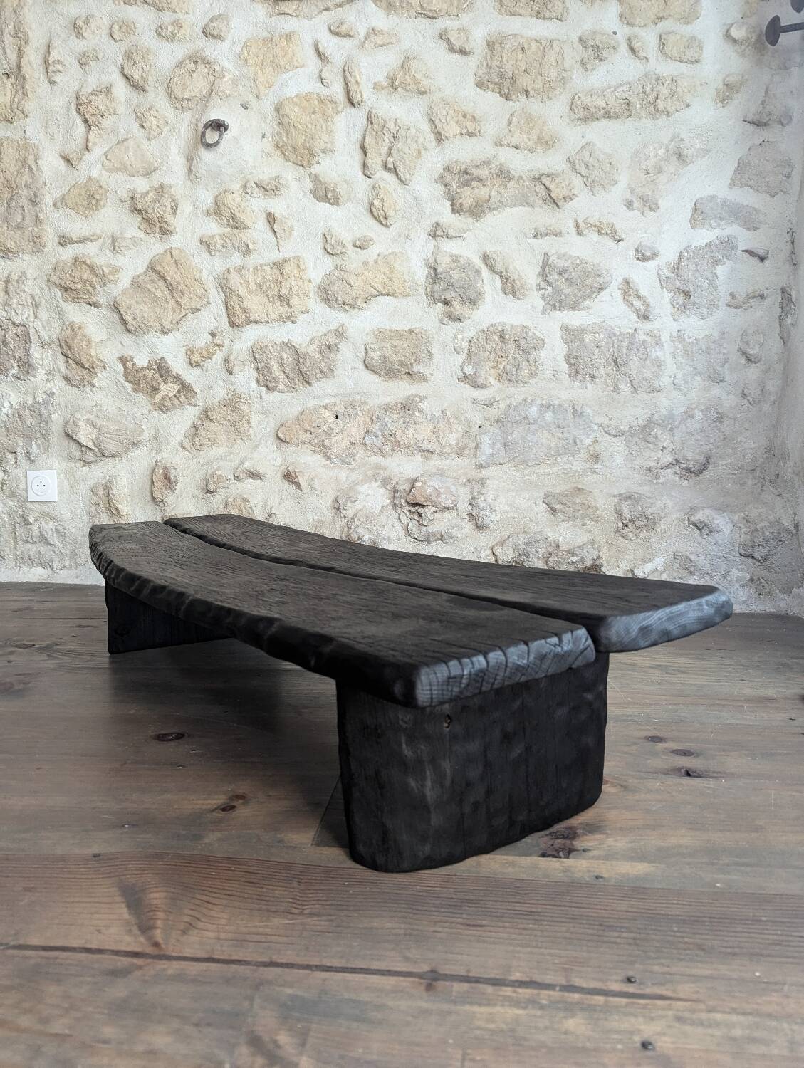Burnt oak coffee table