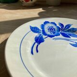 Lot of 5 plates Digoin Sarreguemines model Flora