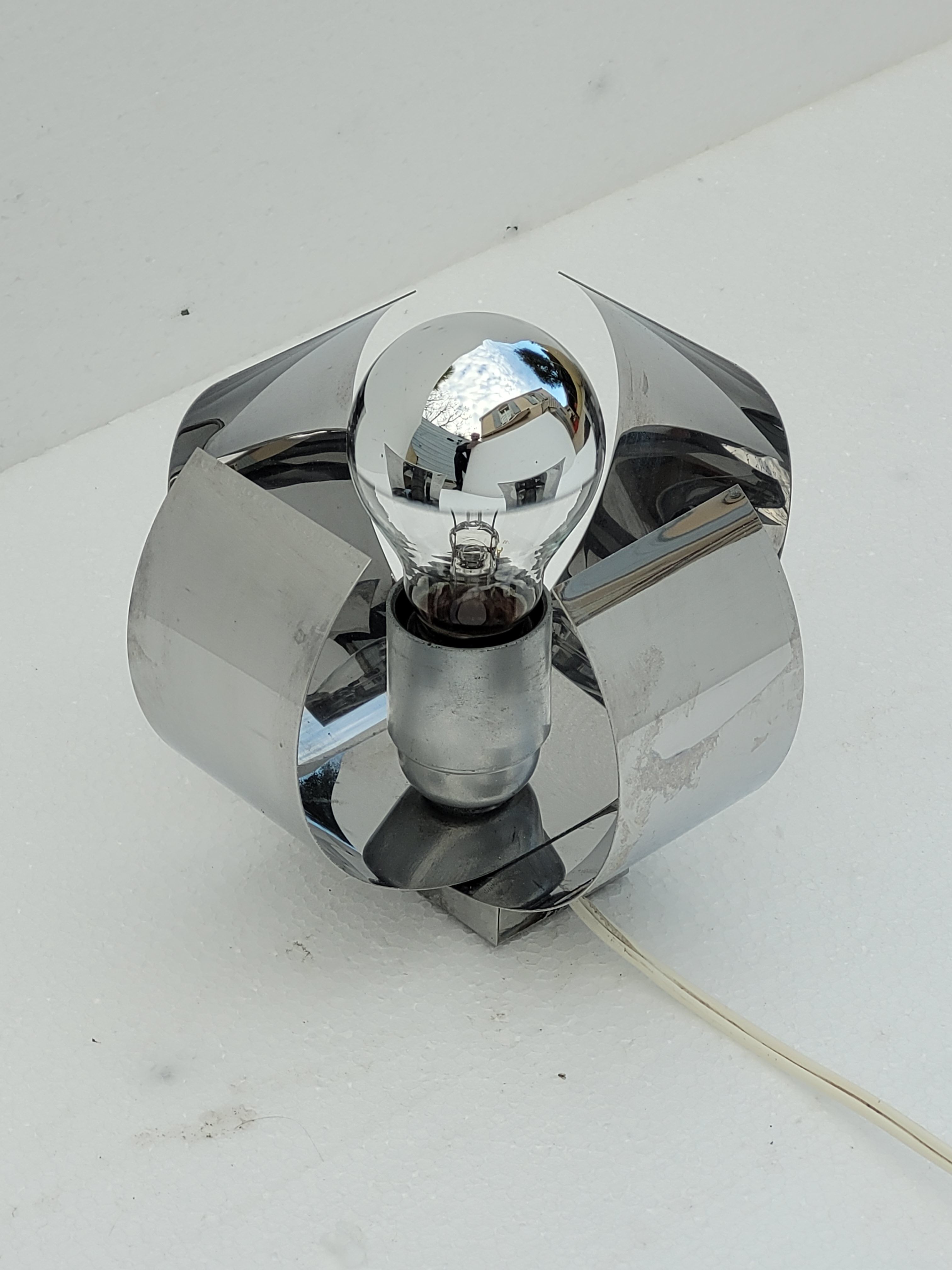 Vintage wall lamp INOX year 70