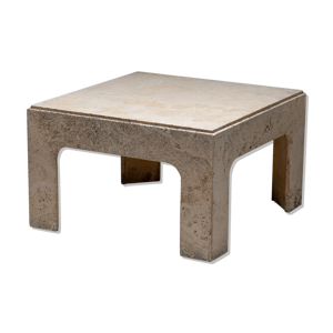 table basse carrée en - travertin