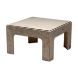 Square coffee table in travertine 1980