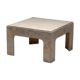 Table basse carrée en travertin 1980