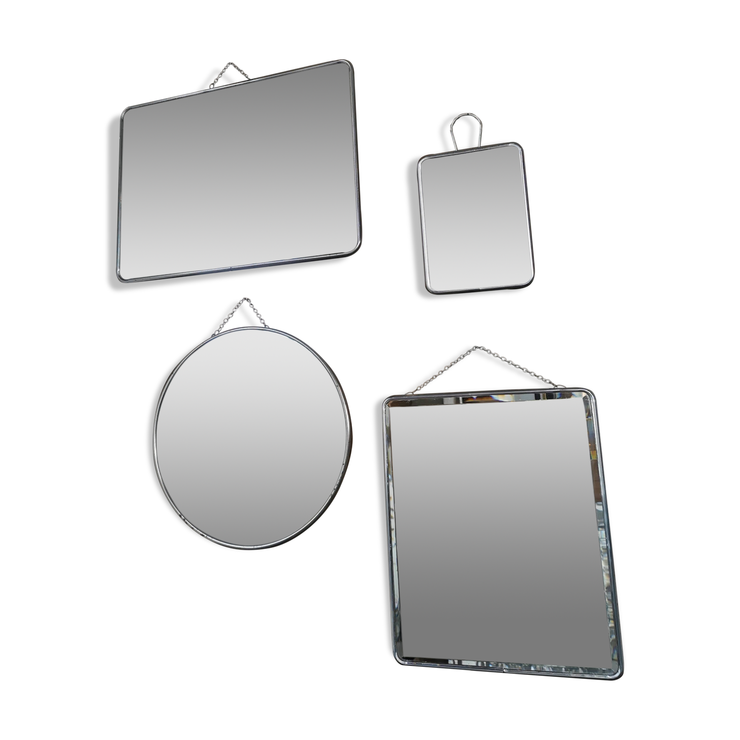 Set of 4 barber mirrors
