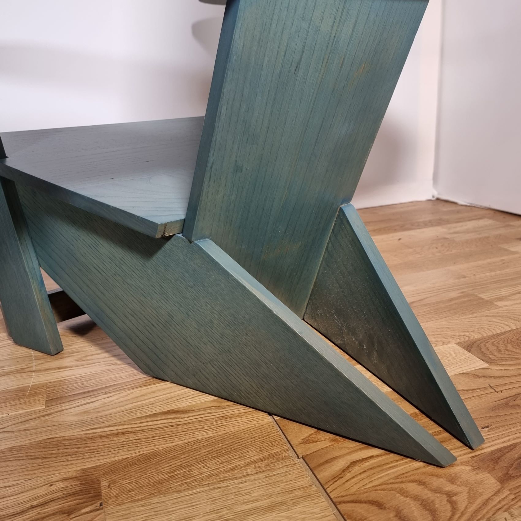 Pair of constructivist armchairs by Philippe Parent, circa 1980