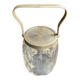 Cut crystal and silver metal cookie bucket – Art Deco