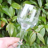 4 engraved glass wine glasses from the 30s