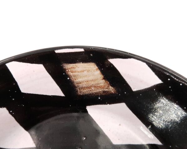 Vide poche damier en céramique de Robert Picault, Vallauris