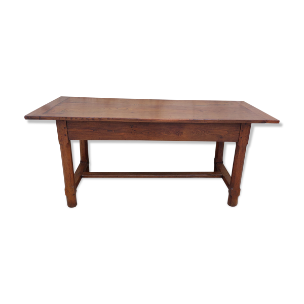 Table de ferme bourguignonne rustique 19ème -1m80