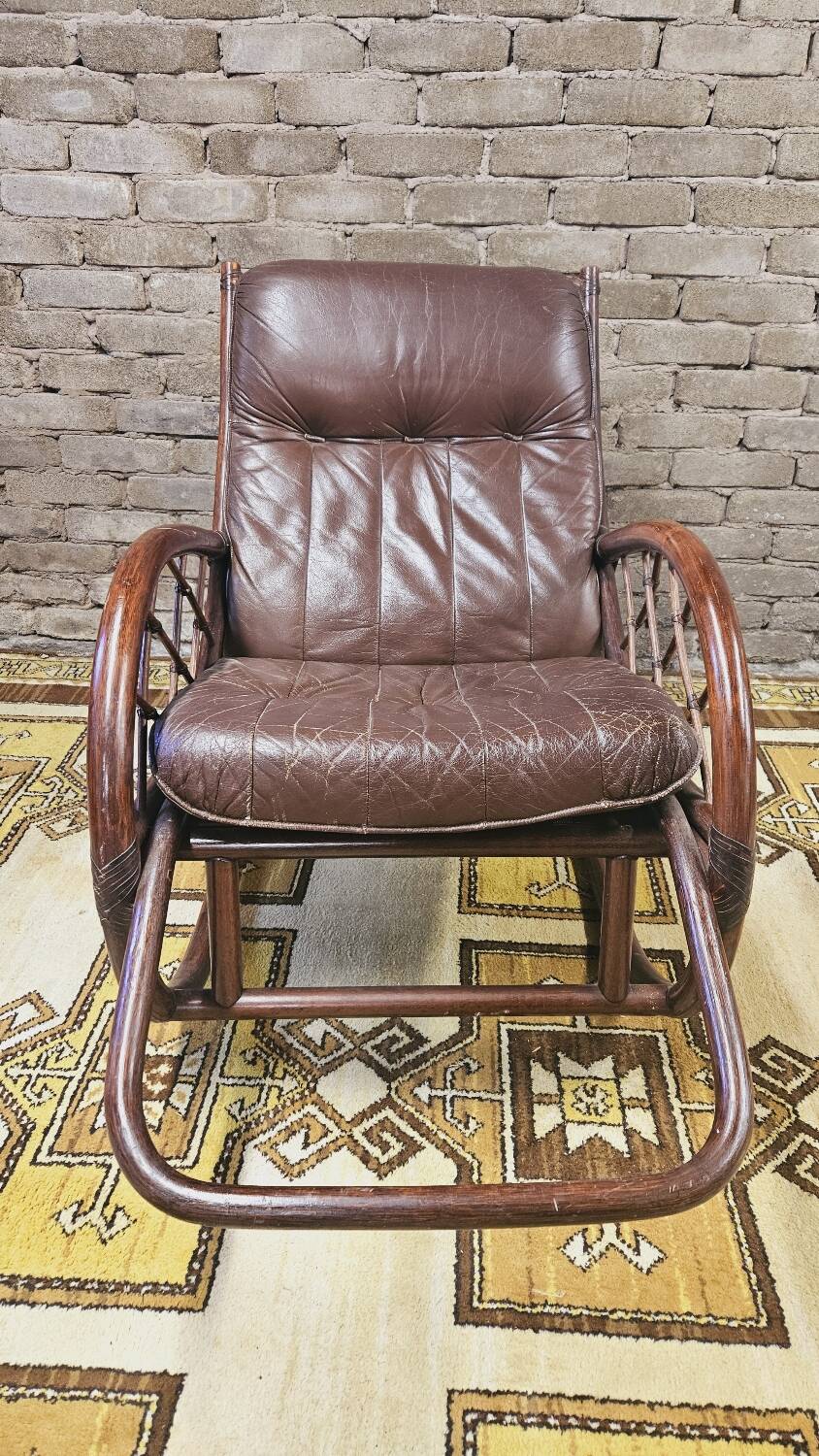 Bamboo rocking chair from the 1970s