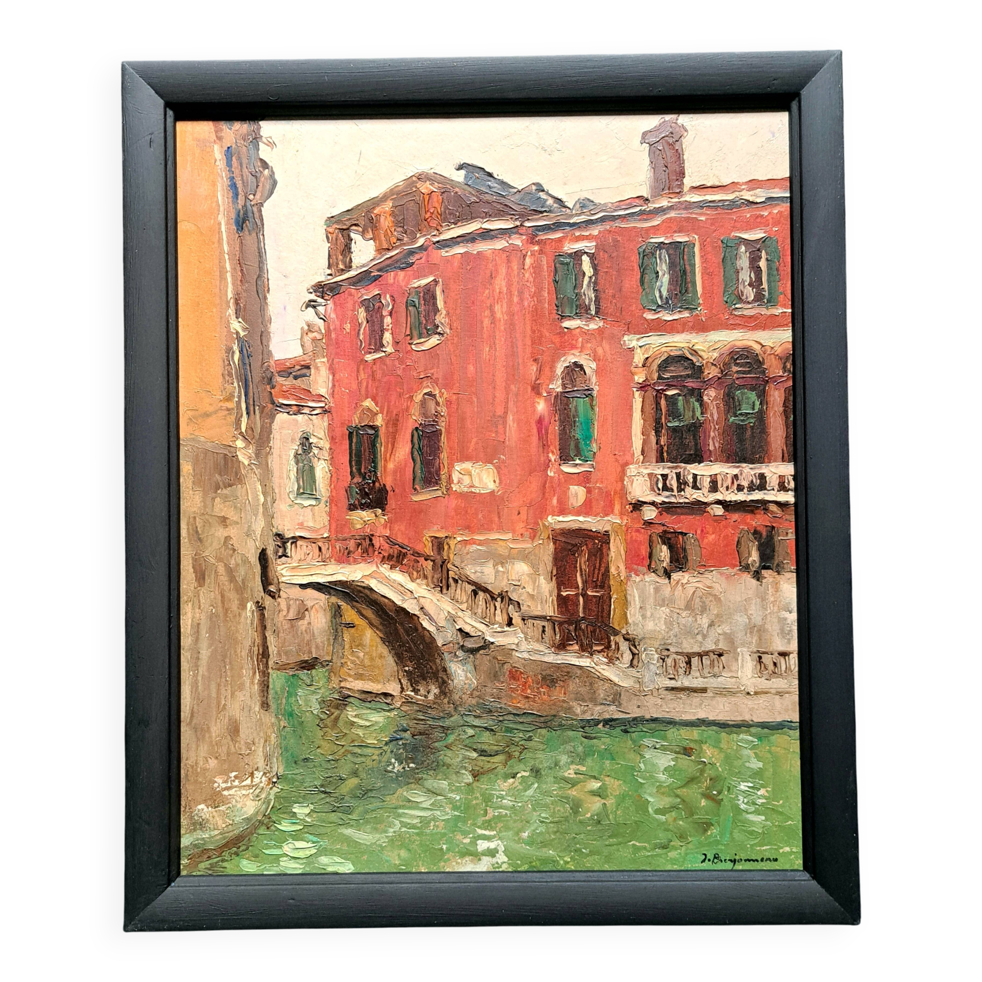 Impressionist painting in oil on cardboard - Berjonneau French school - 20th century