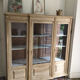 Pickled oak display bookcase