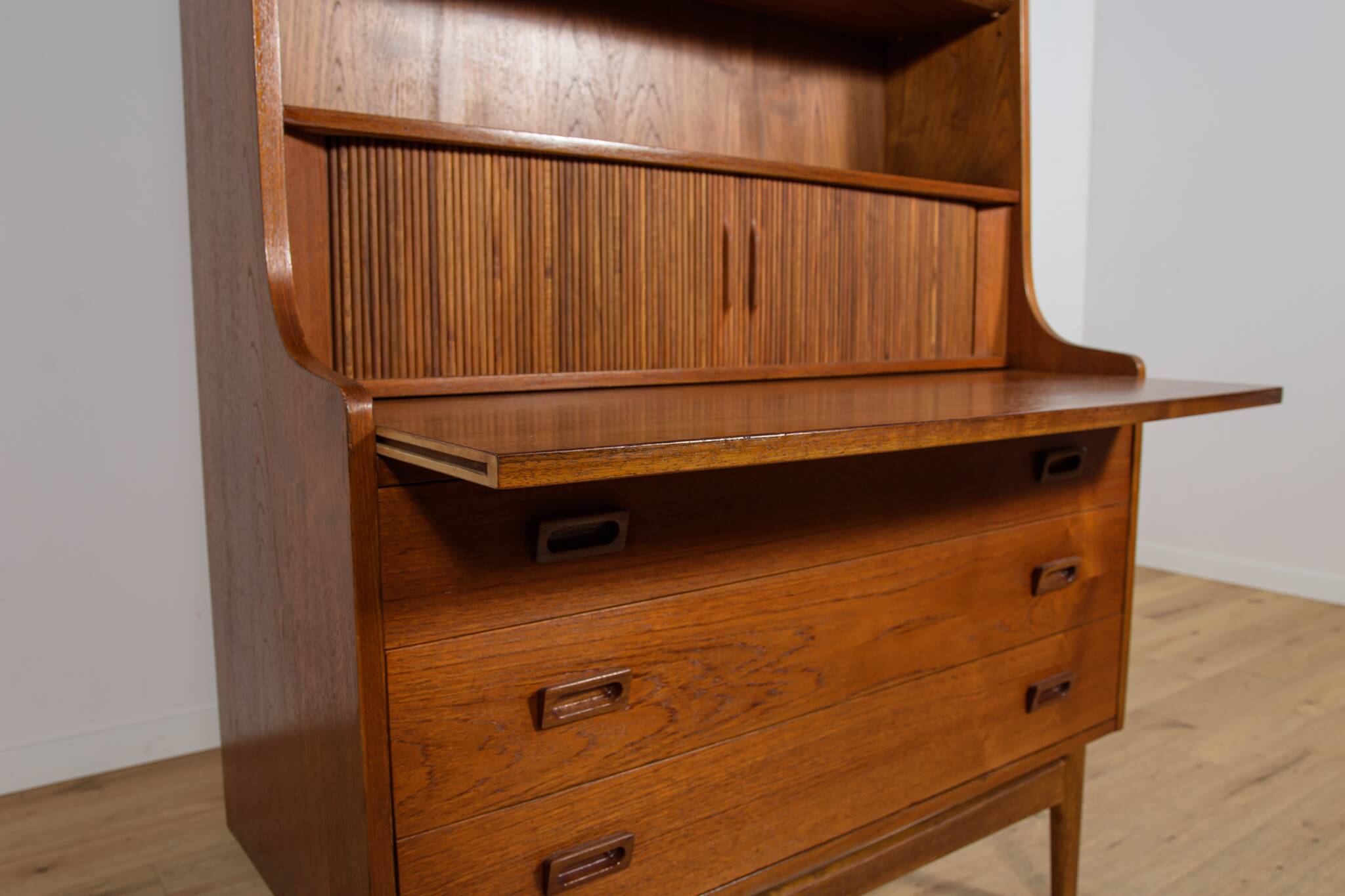 Mid-Century Teak Shelf by Johannes Sorth for Bornholm, Denmark, 1960s