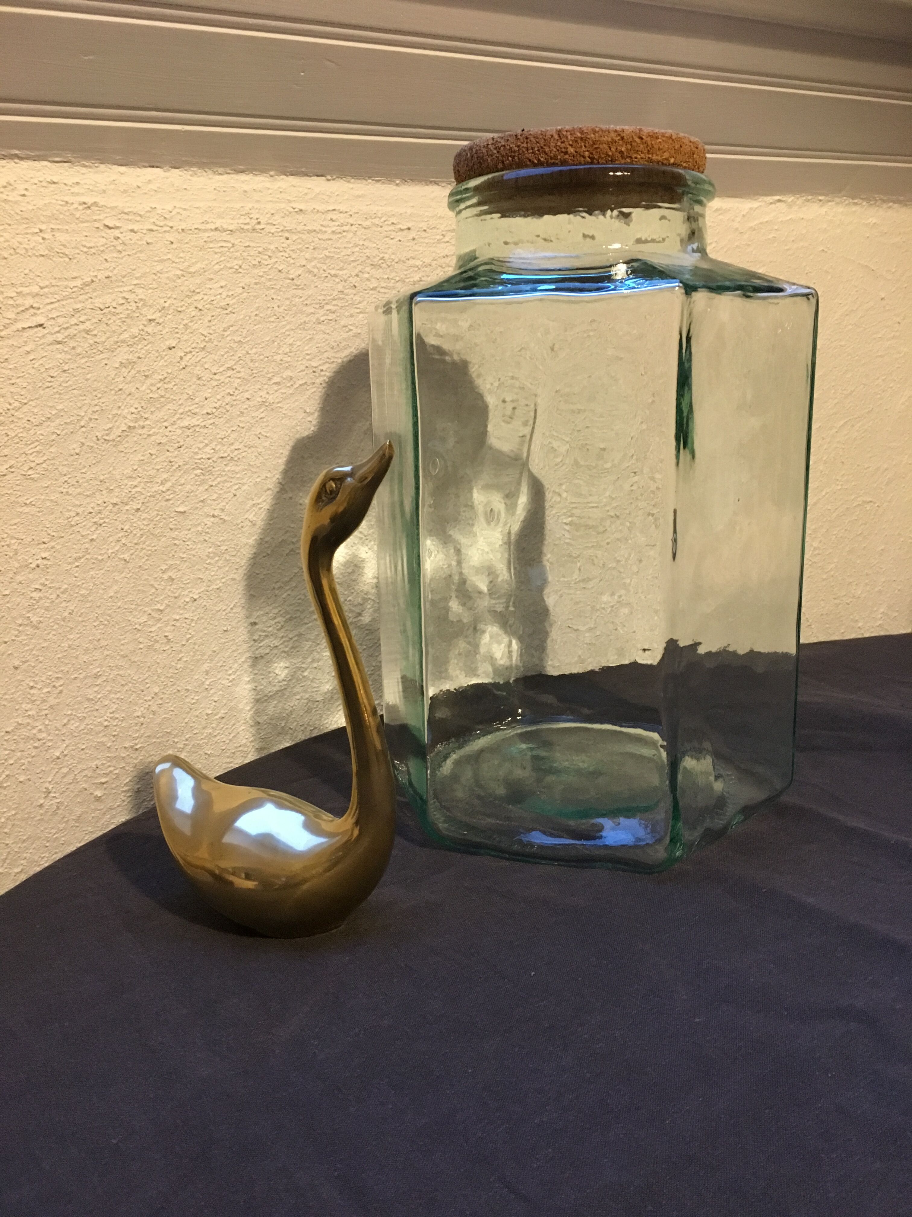 Former large hexagonal glass jar