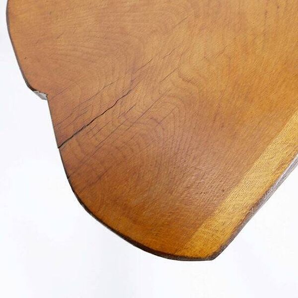 Vintage Brutalist coffee table / Side table in solid wood - 1960s