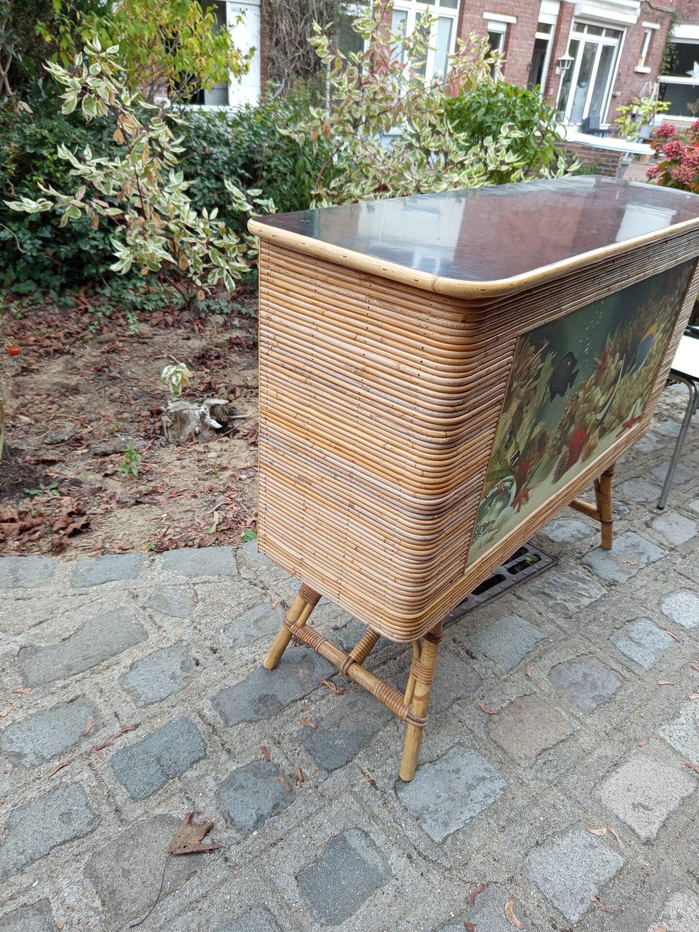 1960s rattan bar