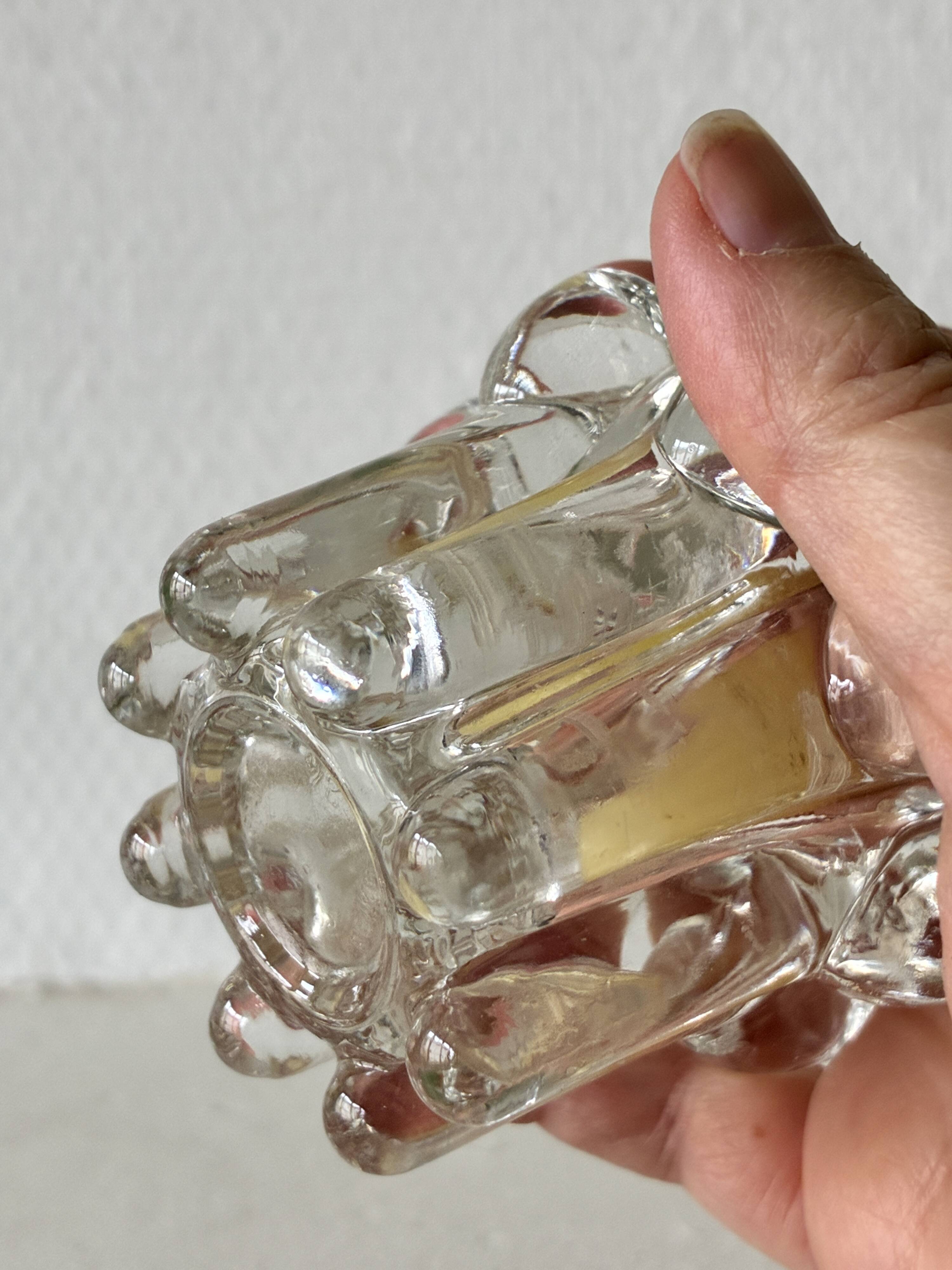 Vintage glass candlestick from Reims