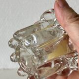 Vintage glass candlestick from Reims