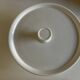 19th century XL office mounted plate, white earthenware display stand