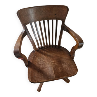 Chaise industrielle pivotante des années 1900