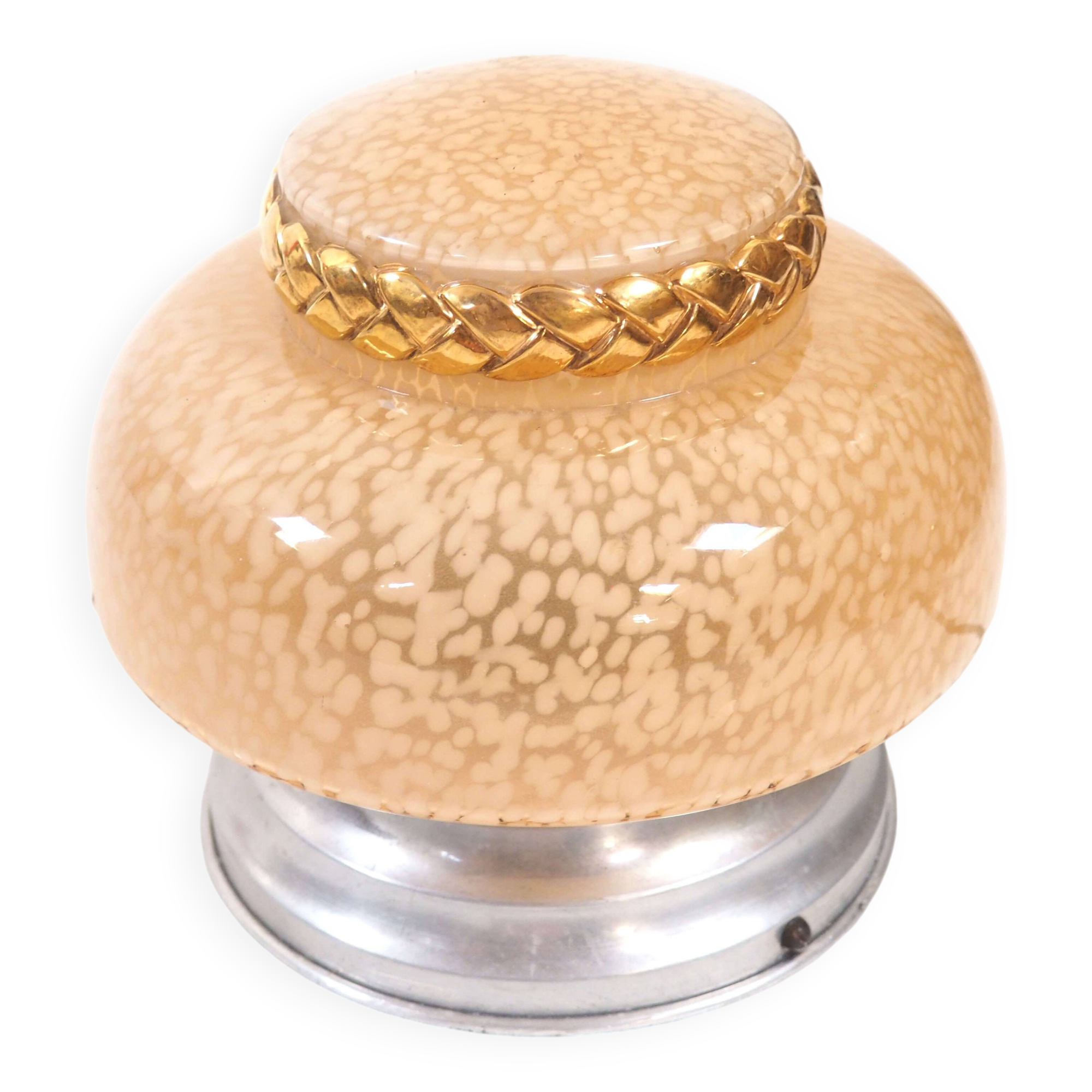 Lampe verrerie de clichy et tresse